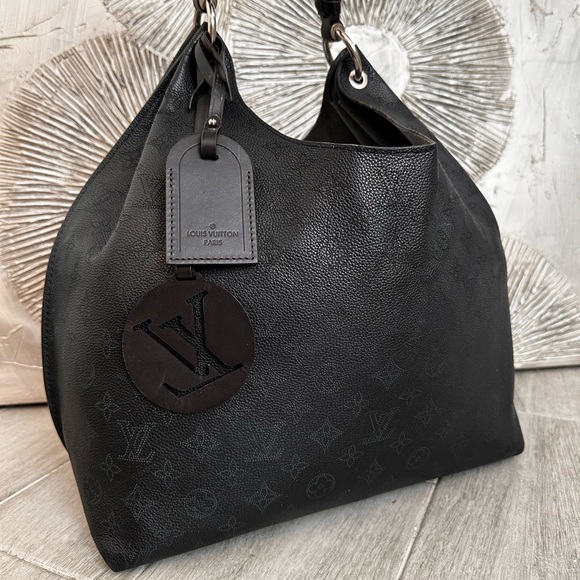 LV Black Mahina Carmel Hobo Bag - Picture 11 of 17
